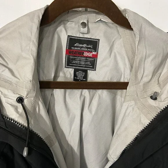 Eddie Bauer WeatherEdge 365 Waterproof Hooded Rain Coat Women's Large - Picture 3 of 4